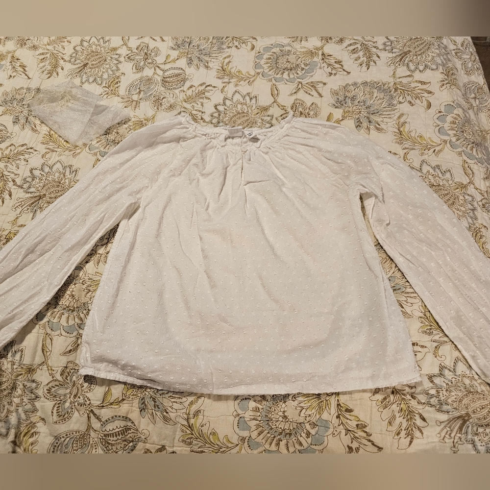 GAP Kids White Blouse Size M